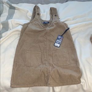 Cute little corduroy overall dress! Never worn!